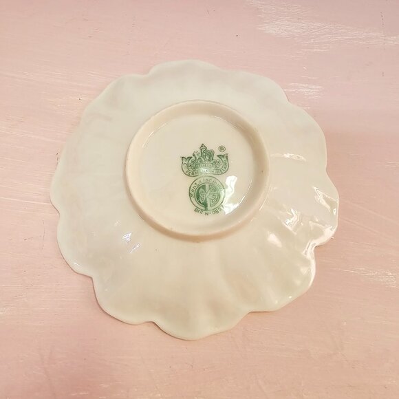 Belleek Porcelain Primrose Butter Plate, Vintage, 1955-65 - Picture 3 of 5